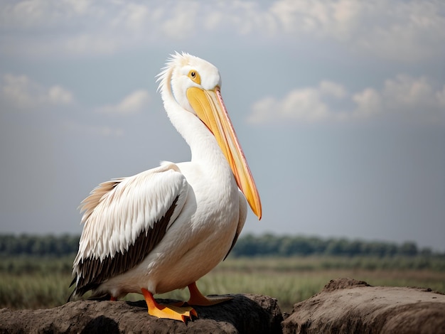 Pellicano bianco orientale un uccello maestoso