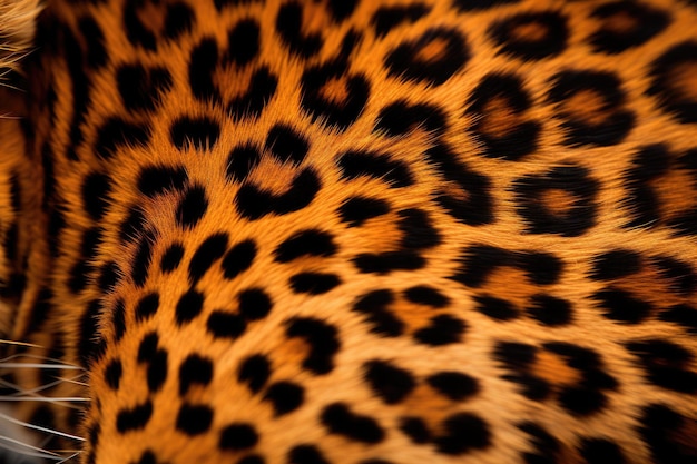 pelliccia di leopardo macro tiro consistenza naturale AI generato