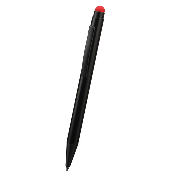 Penna per smartphone tablet isolato su sfondo bianco con tracciato di ritaglio Stilo per touch screen Testa touch colorata