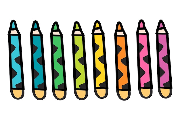 Penne colorate elemento png sfondo trasparente