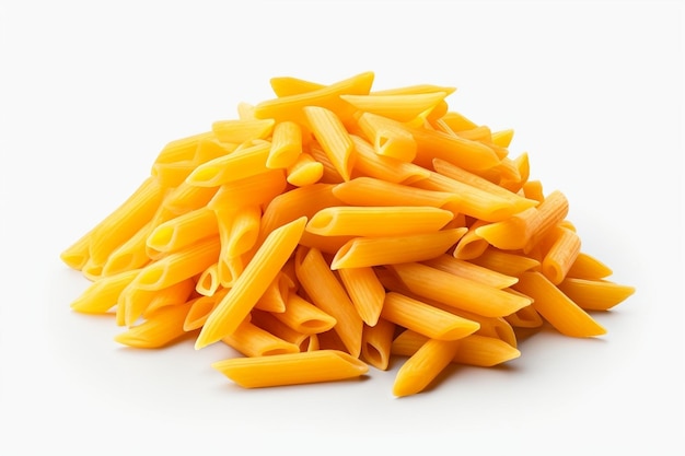 Penne Rigate Pastaon sfondo isolato IA generativa