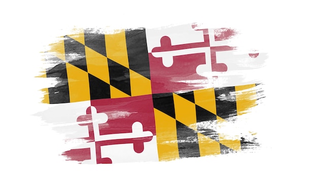 Pennellata della bandiera dello stato del Maryland, sfondo della bandiera del Maryland