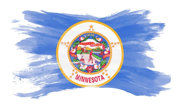 Pennellata della bandiera dello stato del Minnesota, priorità bassa della bandiera del Minnesota