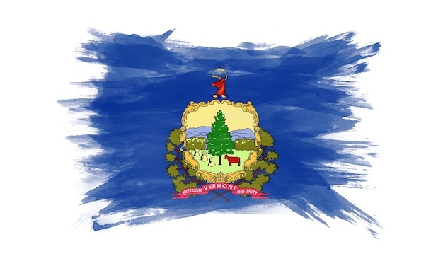 Pennellata della bandiera dello stato del Vermont, sfondo della bandiera del Vermont