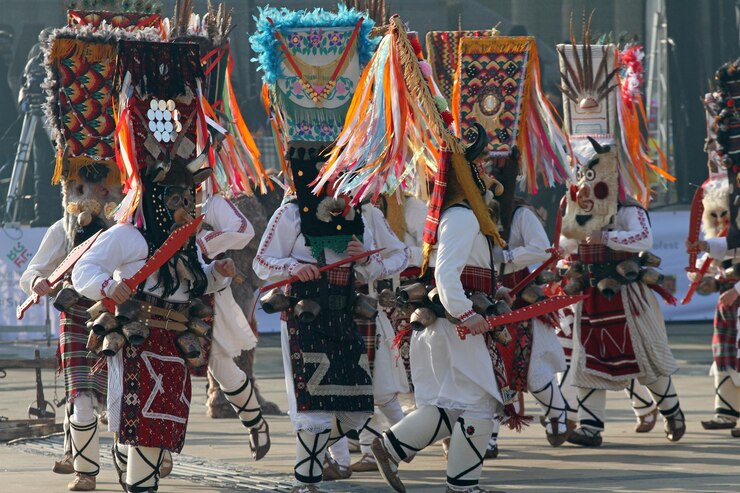 Photo people in costume during event