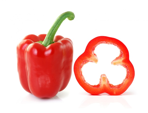 Peper dolce rosso isolato