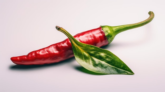 peperoncino rosso fresco isolato su sfondo bianco