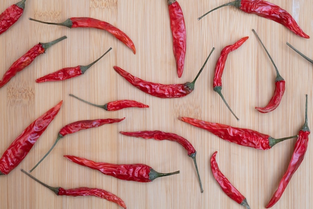 Peperoncino rosso piccante essiccato.