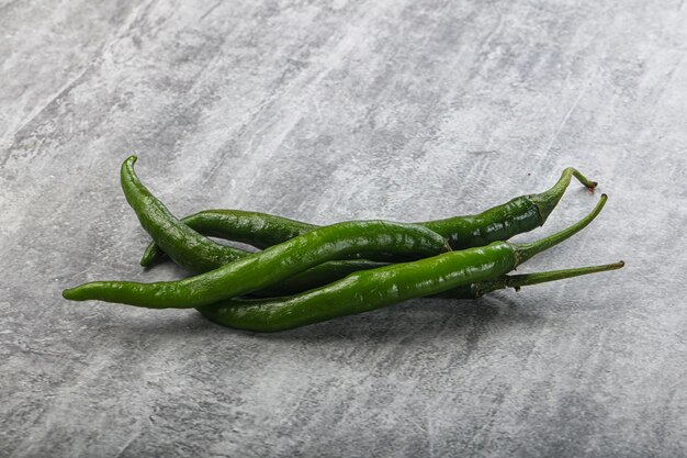 Peperoncino verde piccante e piccante
