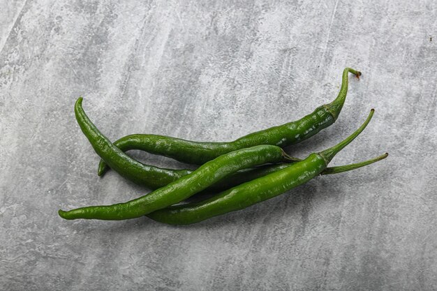 Peperoncino verde piccante e piccante