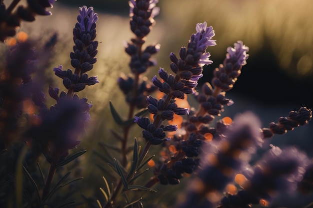 Perdere un colpo di fiori di lavanda generati dall'intelligenza artificiale