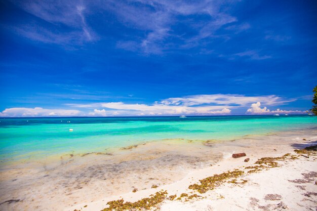 Perfetta spiaggia tropicale con acqua turchese e spiagge di sabbia bianca