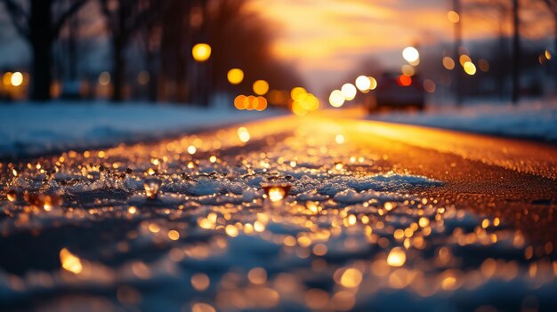 Pericolo strada ghiacciata Strade innevate e ghiacciate