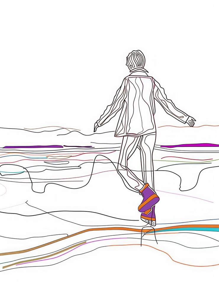 Photo person ice skating in a rink on white background generative ai