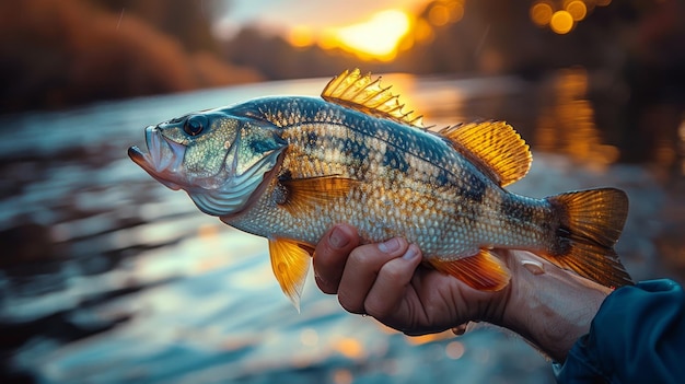 Persona che tiene un pesce da vicino