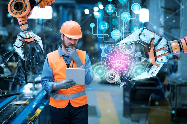 Persona che utilizza uno strumento sul posto di lavoro
