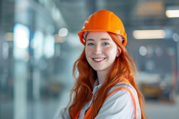 Persona sorridente giovane in piedi insieme ritratto del personale all'interno del lavoro moderno sorridendo alla telecamera