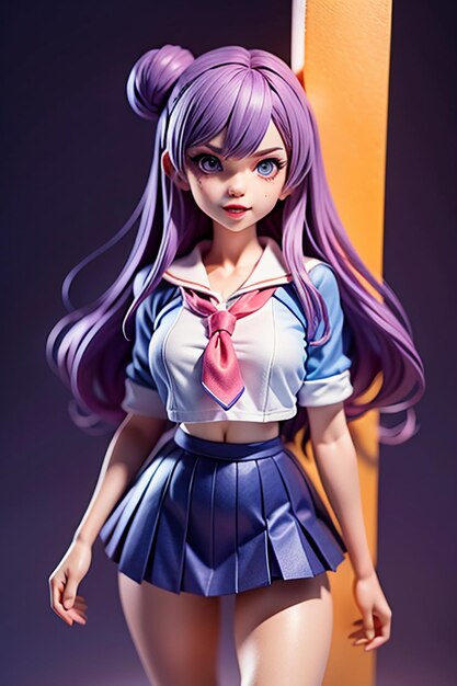 Personaggi a forma di cartone animato Modelli di ragazze giovani e belle Bambole di bambole renderizzate in 3D Anime fatte a mano
