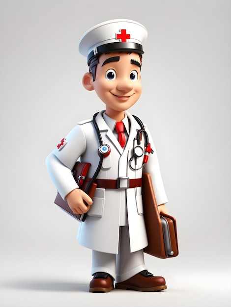 Personaggio 3d del personale medico maschile