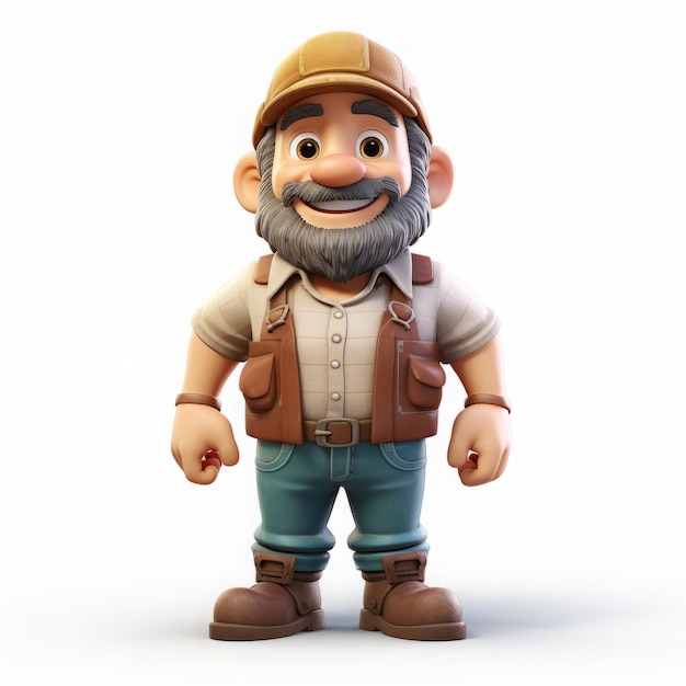 Personaggio 3D Farmer Mascot