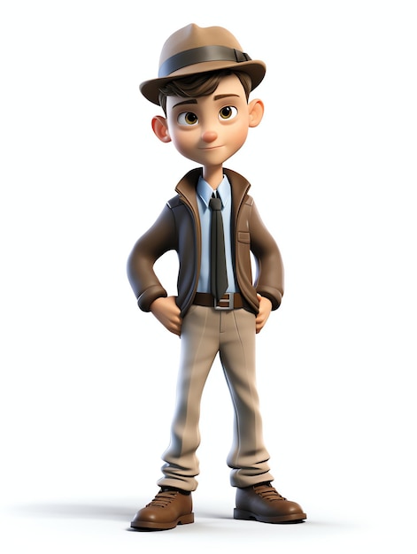 Personaggio 3d pixar potraits detective