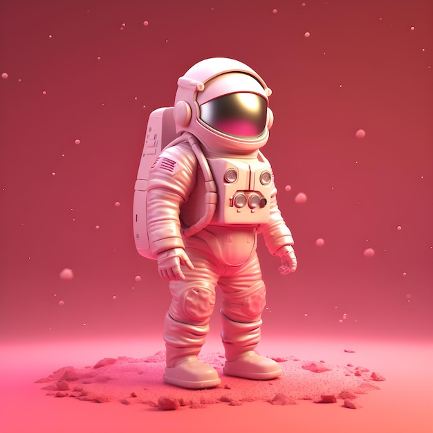 Personaggio astronauta isolato