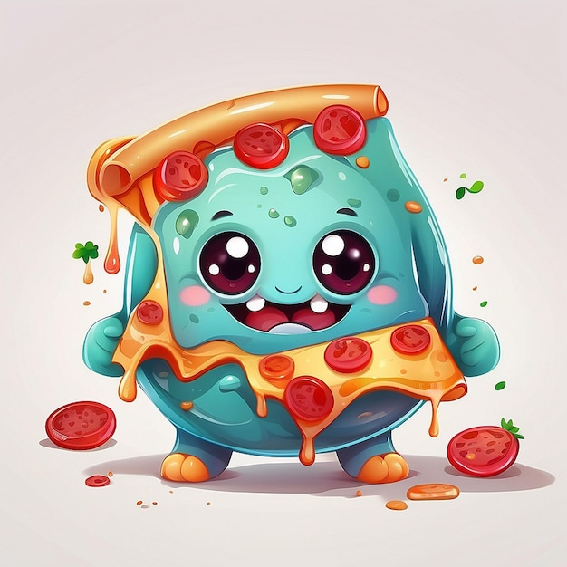 Personaggio carino della pizza 3D