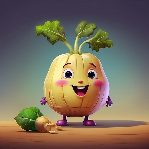 Personaggio carino di rutabaga 3D