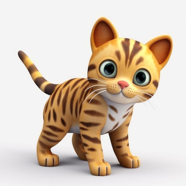 Personaggio dei cartoni animati del gatto del Bengala