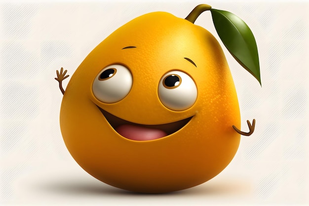 Personaggio dei cartoni animati di mango Sorridente carattere sano