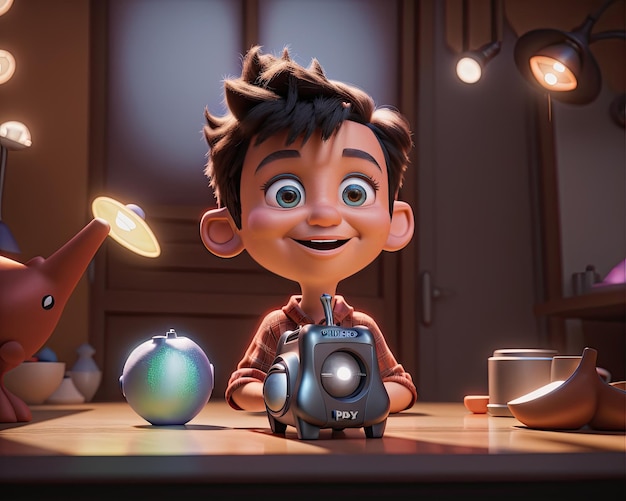 Personaggio dei cartoni animati in stile Pixar