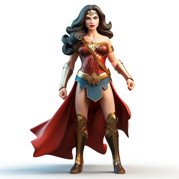 Personaggio della festa in costume di Super Hero Wonder Woman 3D