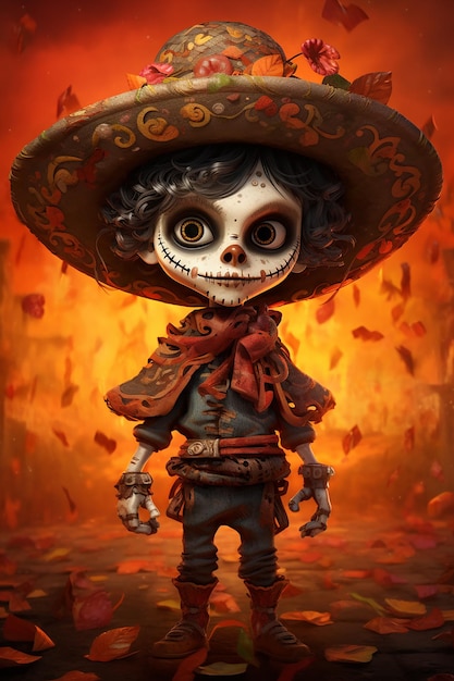 Personaggio Dia De Los Muertos