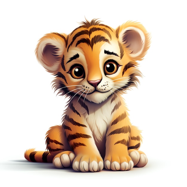 PERSONAGGIO DISNEY STILE CARTONE ANIMATO TIGER CUB SENZA SFONDO