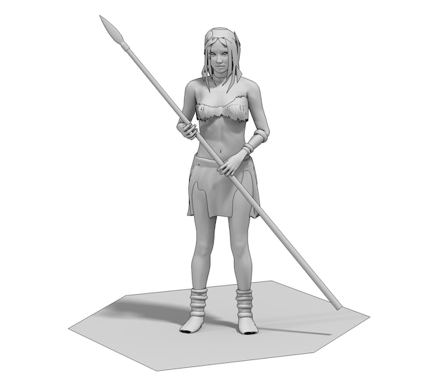 personaggio guerriero cg rendering illustrazione 3D