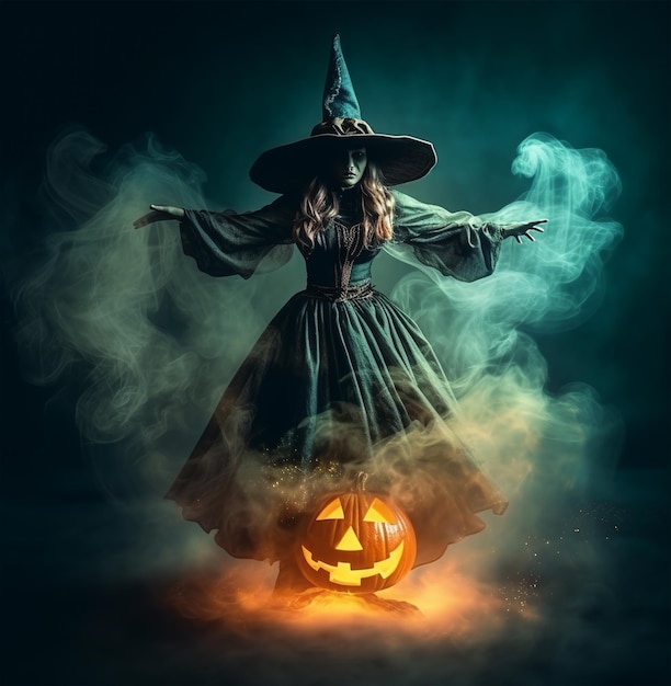 Personaggio in costume da fantasma di Halloween