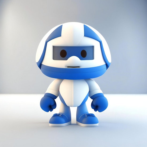 Personaggio mascotte nei colori rosso blu e bianco AI generativa