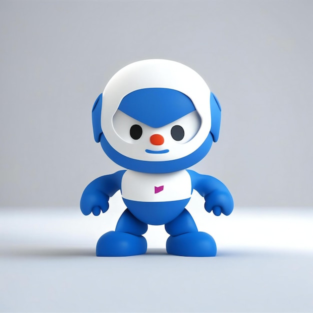 Personaggio mascotte nei colori rosso blu e bianco AI generativa