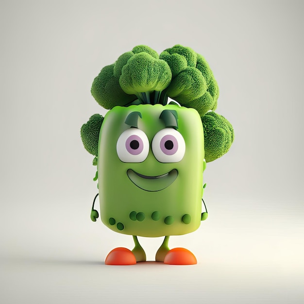 Personaggio mascotte vegetale IA generativa