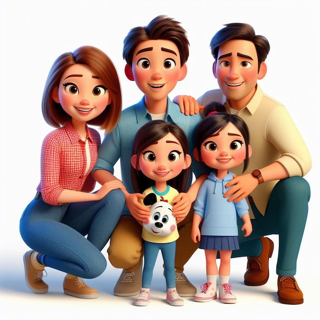 Personajes disney pixar gato perro persona hombre mujer parejas familia abuelos