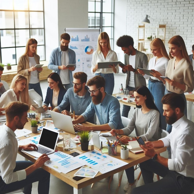 Persone che lavorano in squadra