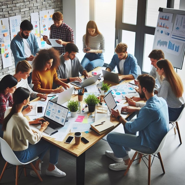 Persone che lavorano in squadra