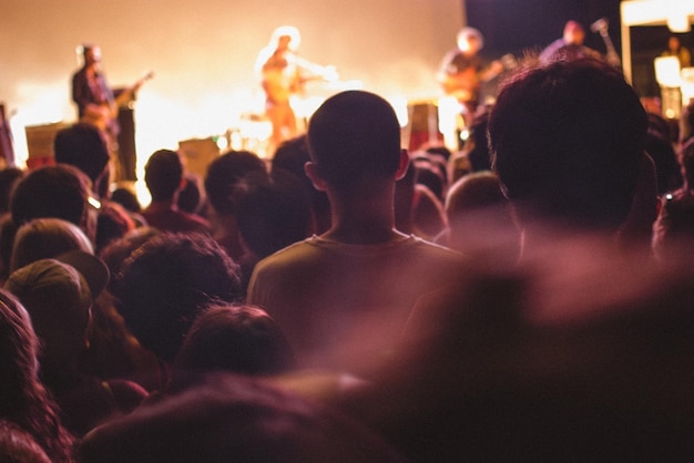 Persone che si godono un concerto musicale