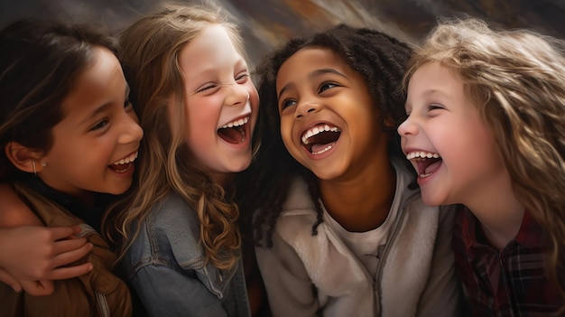 persone che sorridono e ridono per lo sfondo della Giornata mondiale del sorriso