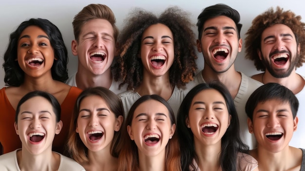 Persone di diverse etnie che ridono insieme