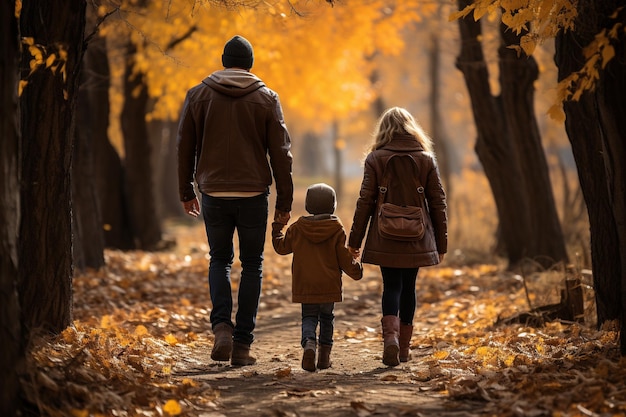 Persone di sfondo autunnale