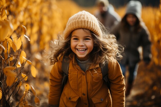 Persone di sfondo autunnale