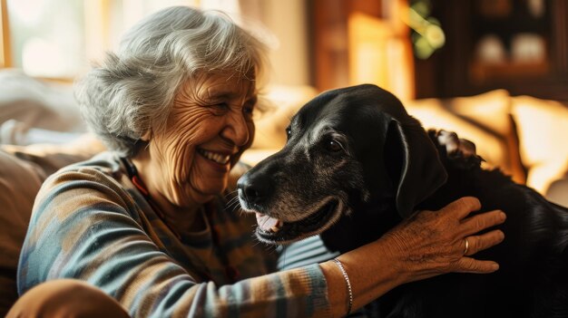 persone felici a casa con l'animale domestico preferito amore e amicizia pragma