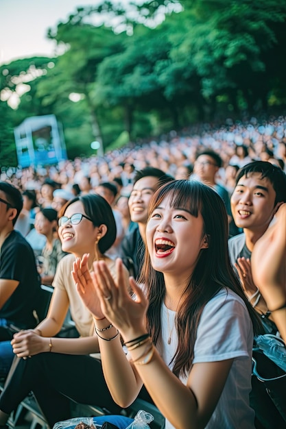 persone radunate nel parco per godersi un concerto all'aperto