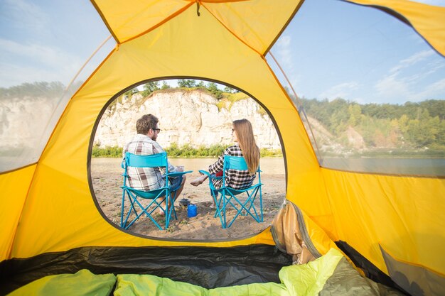 Persone turismo e concetto di natura